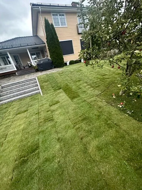 Arbeid utført i Arvesens veg 23 - Hage og belegningsstein