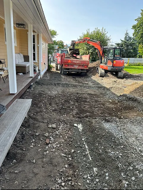 Arbeid utført i Arvesens veg 23 - Hage og belegningsstein